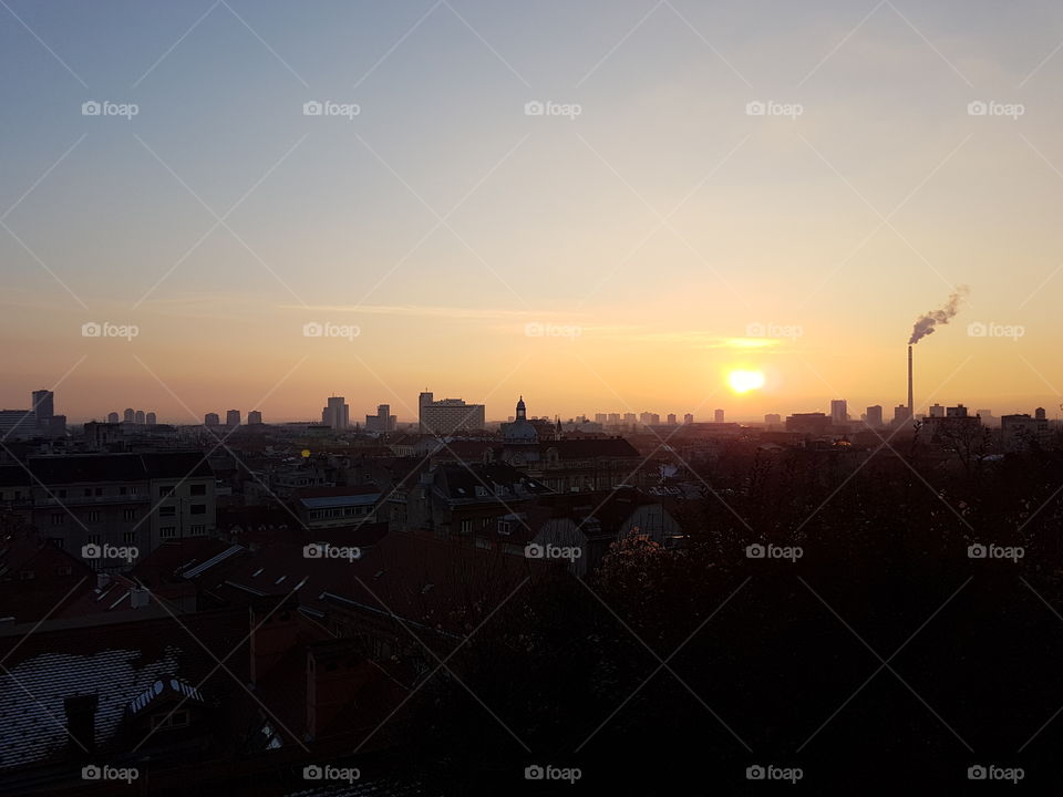 Zagreb sunset