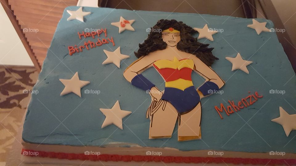 Wonder Woman cake by Creative Cakes and More by Beth
