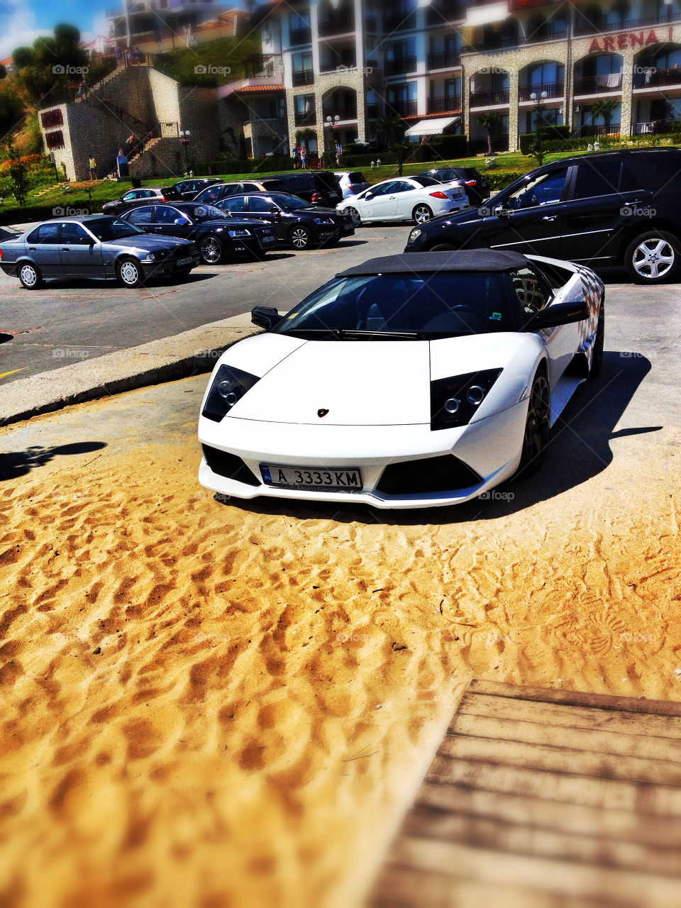 beach car parking luxury by penguincody