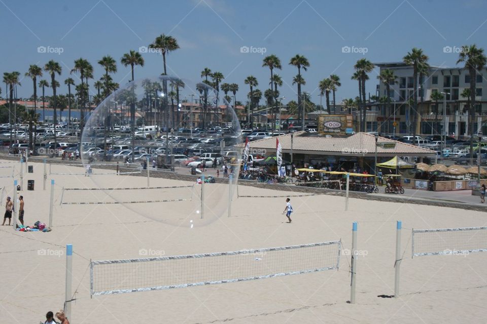 Bubble over the beach 