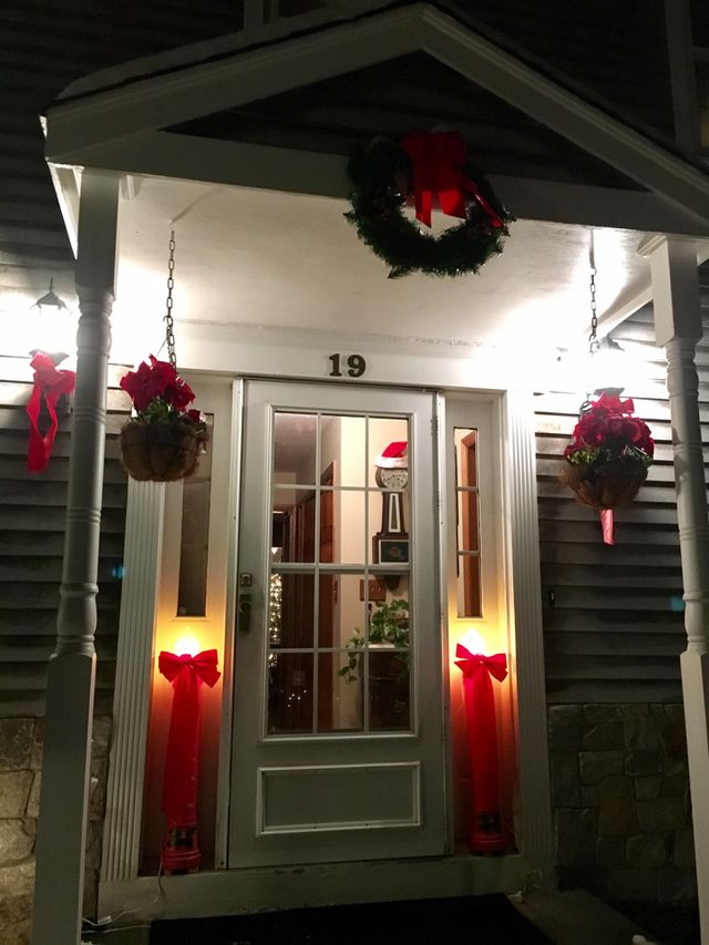 Front door at Christmas

