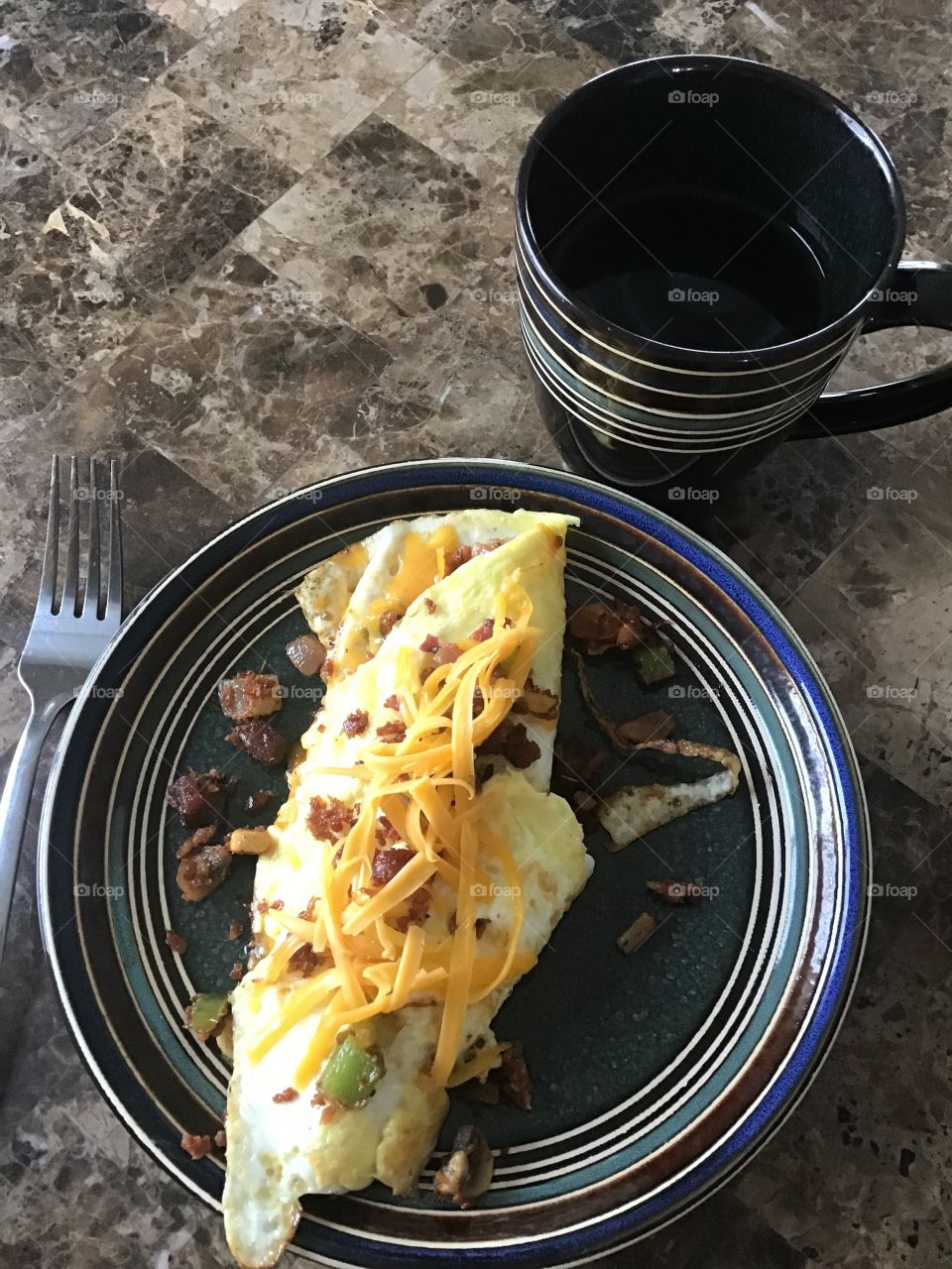 Homemade omelette for brunch