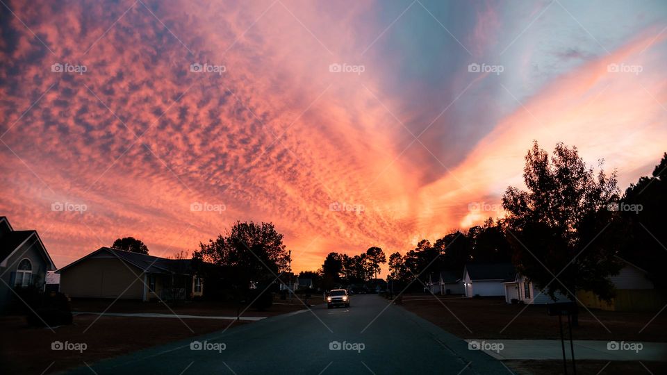 Beautiful color tone in the sky at Sunset 