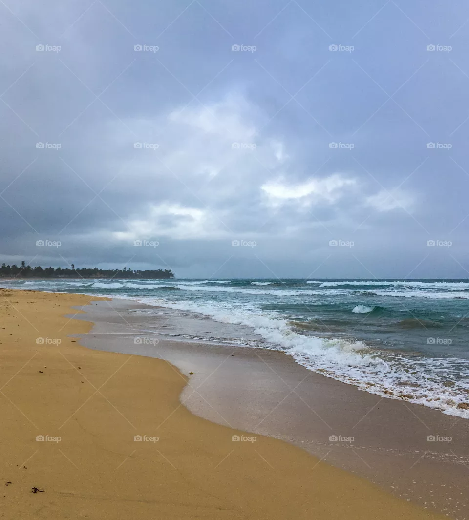 Storm on the horizon. The weather in the tropics can change very quickly - the storm passed and the sun came back out. 