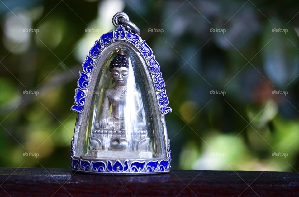 real silver casing with amulets collection.