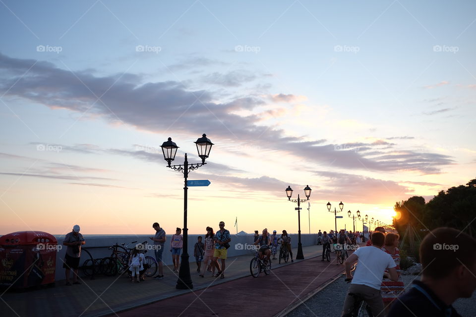 Sunset on the beach