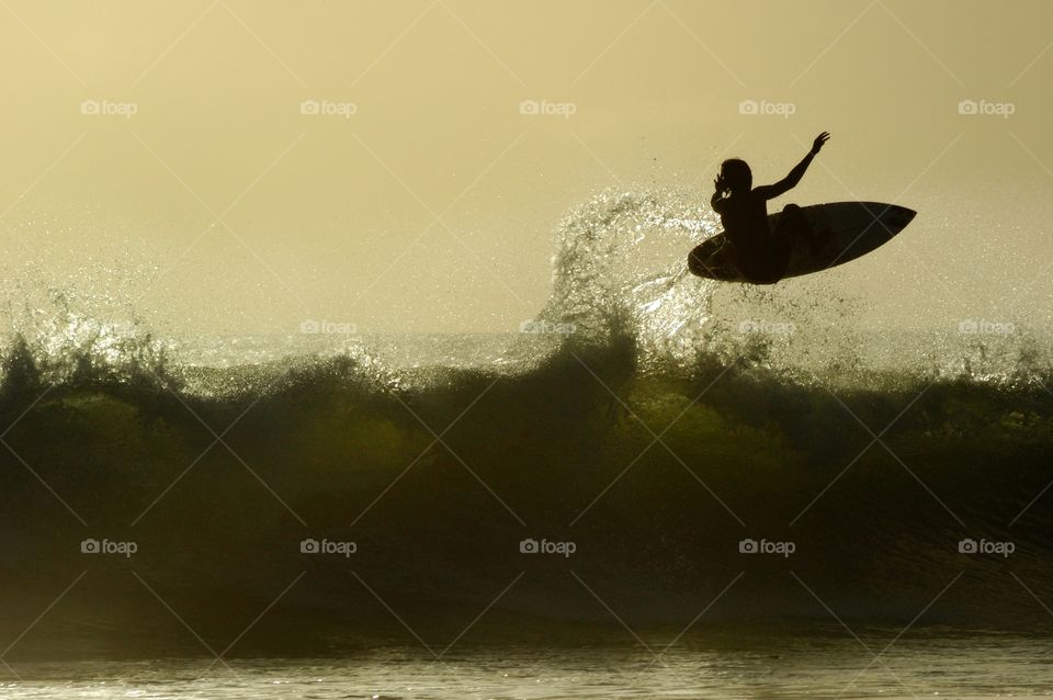 surfer and the wave