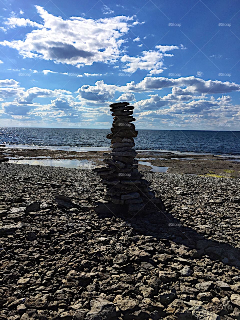 Piling up rocks! 