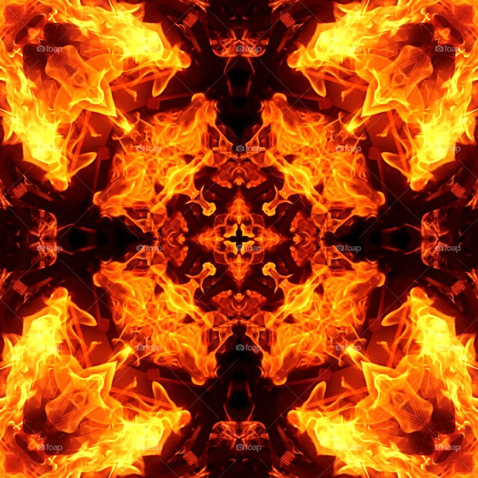 Abstract image of the flame of fire in the picture
