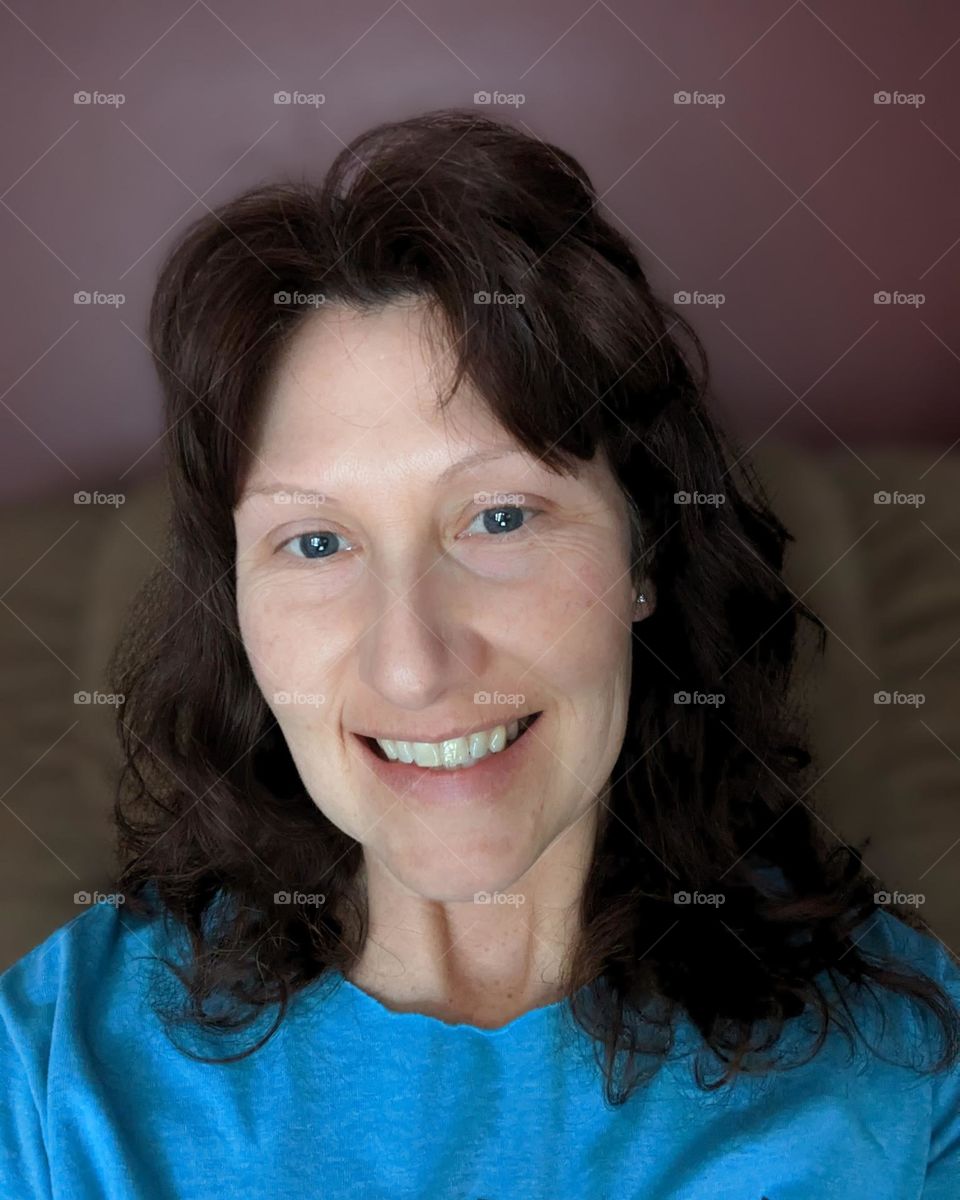 Unique face with imperfect skin