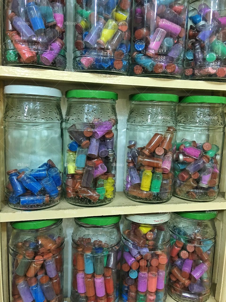Dye in a jar
