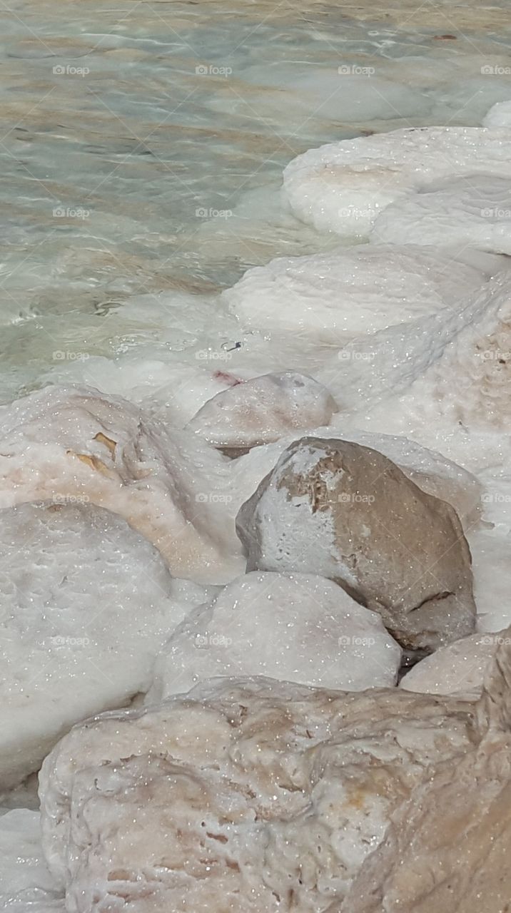 Stones Coated With Salt