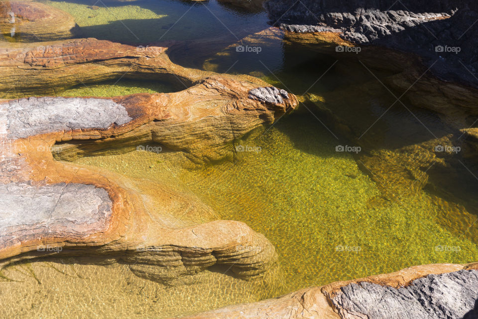 Jacuzzis, little water pools, Mount Roraima, Canaima National park in Venezuela.