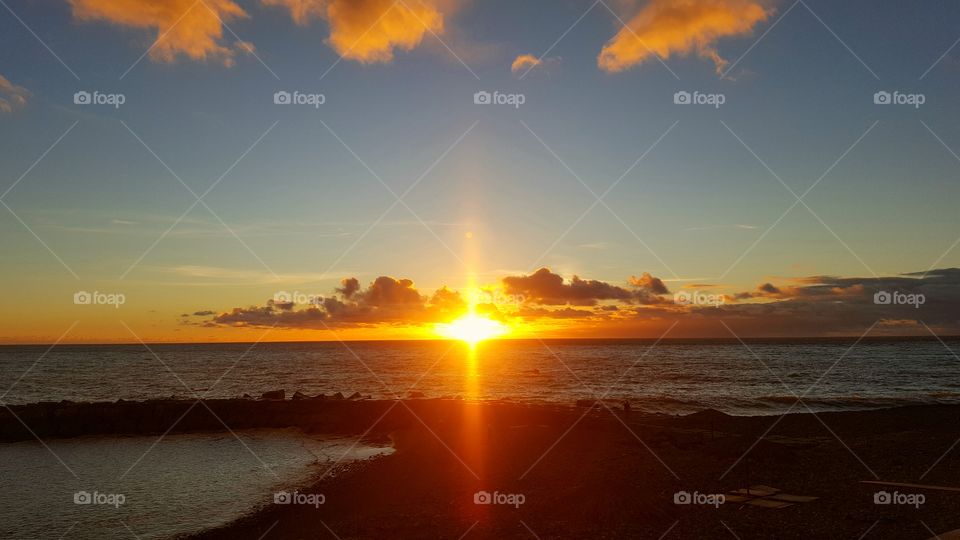 Madeira island sunset