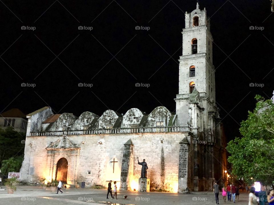 Cuban Church at Night