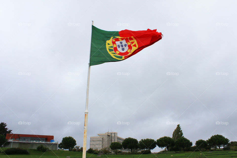 Flag of Portugal in Lisbon