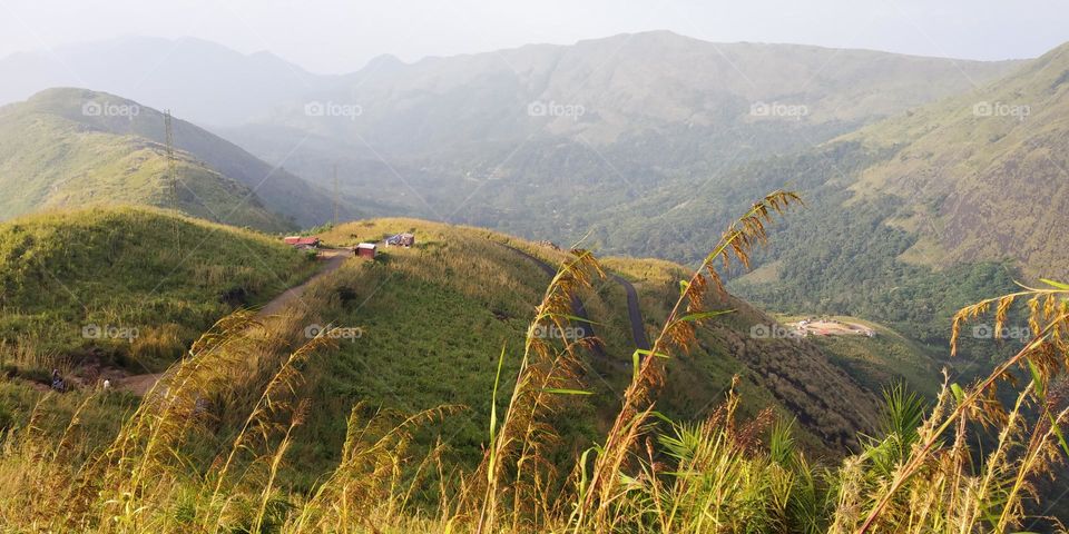 View of Hills from India, Hill's and mountains,  small roads which leads to the hill and far more views of land areas, a view from the top of a hill