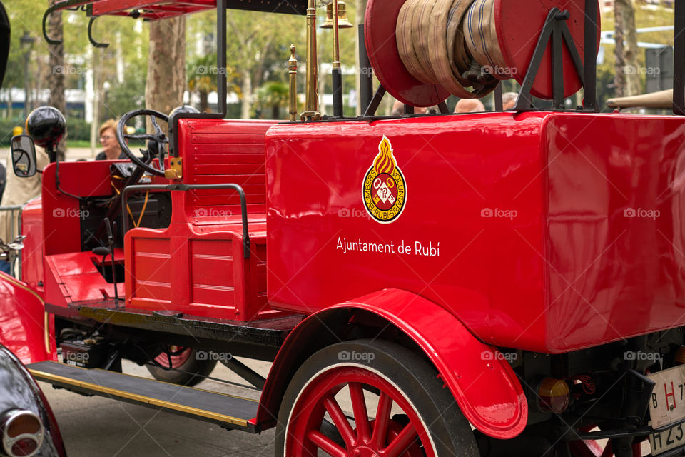 Vjntage firemen vehicle 