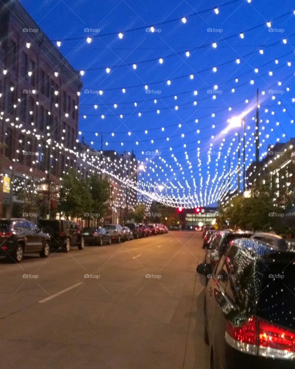 Street lights in Denver, CO