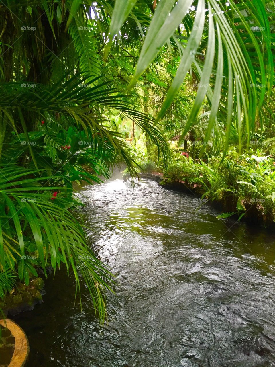 Flowing water