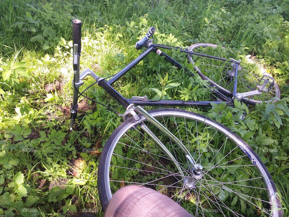 bike on grass