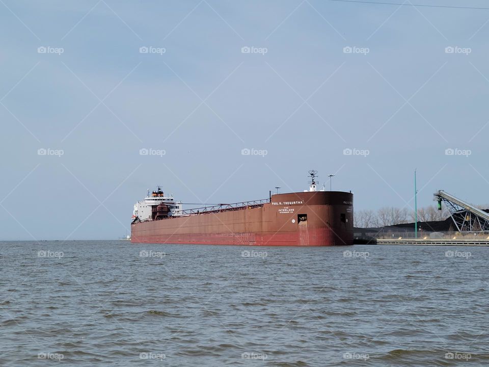 Freighter in Saginaw Bay