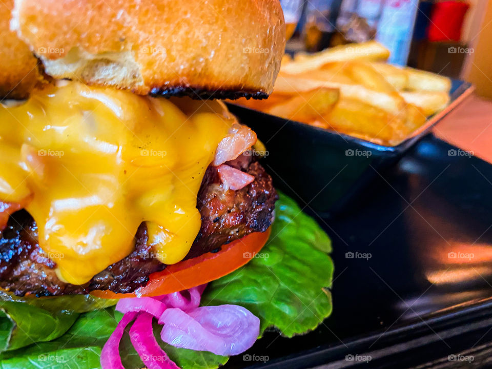 Hamburger with volorful coulurs