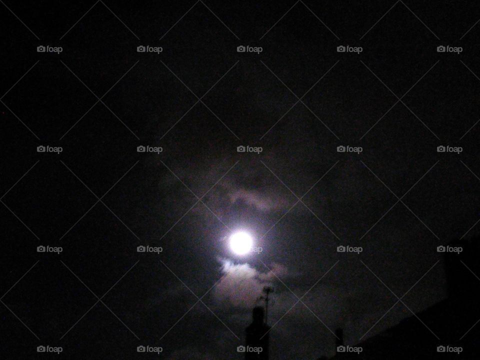 moon and clouds