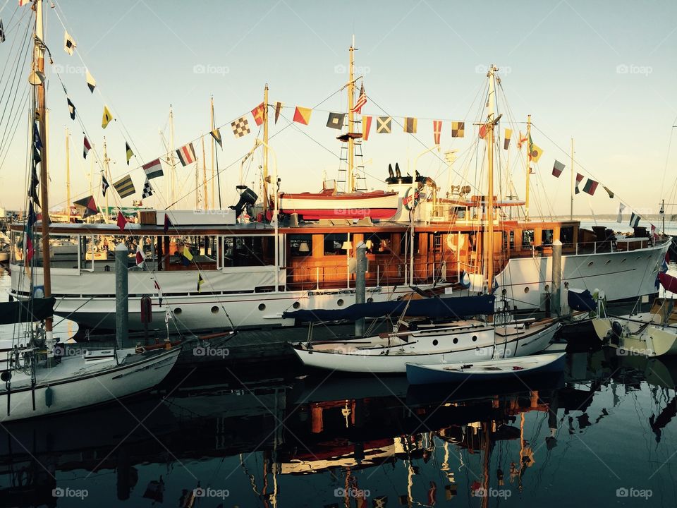 Port Townsend Marina Washington State Olympic Peninsula - the Largest Wooden Boat Festival on the West Coast many Sail Boats And Cabin Cruisers