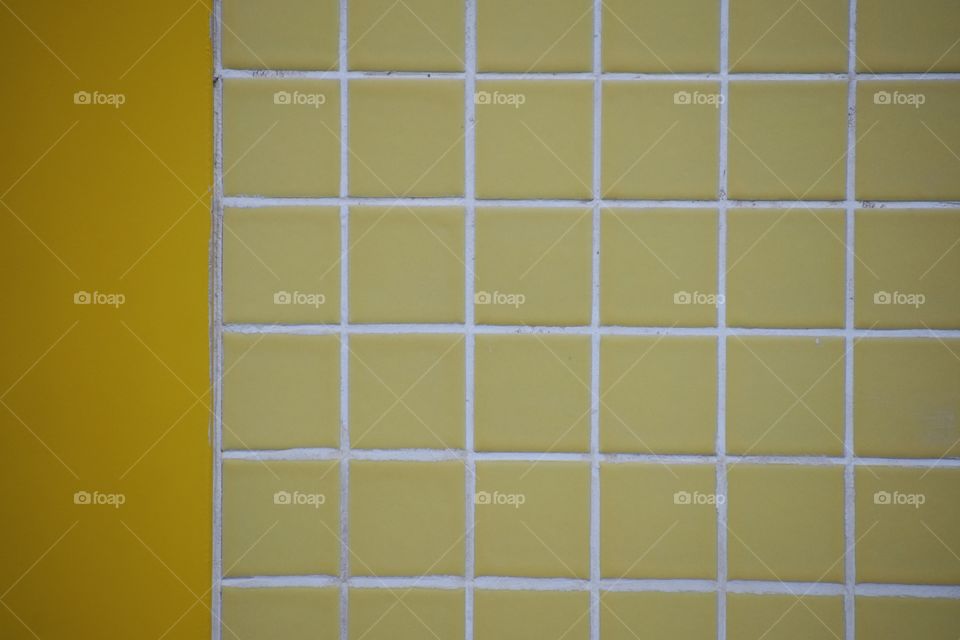 View of a yellow wall