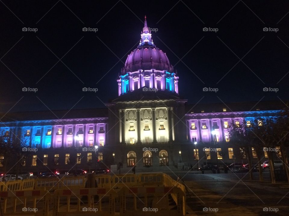 San Francisco city hall lights Trans day of remembrance 