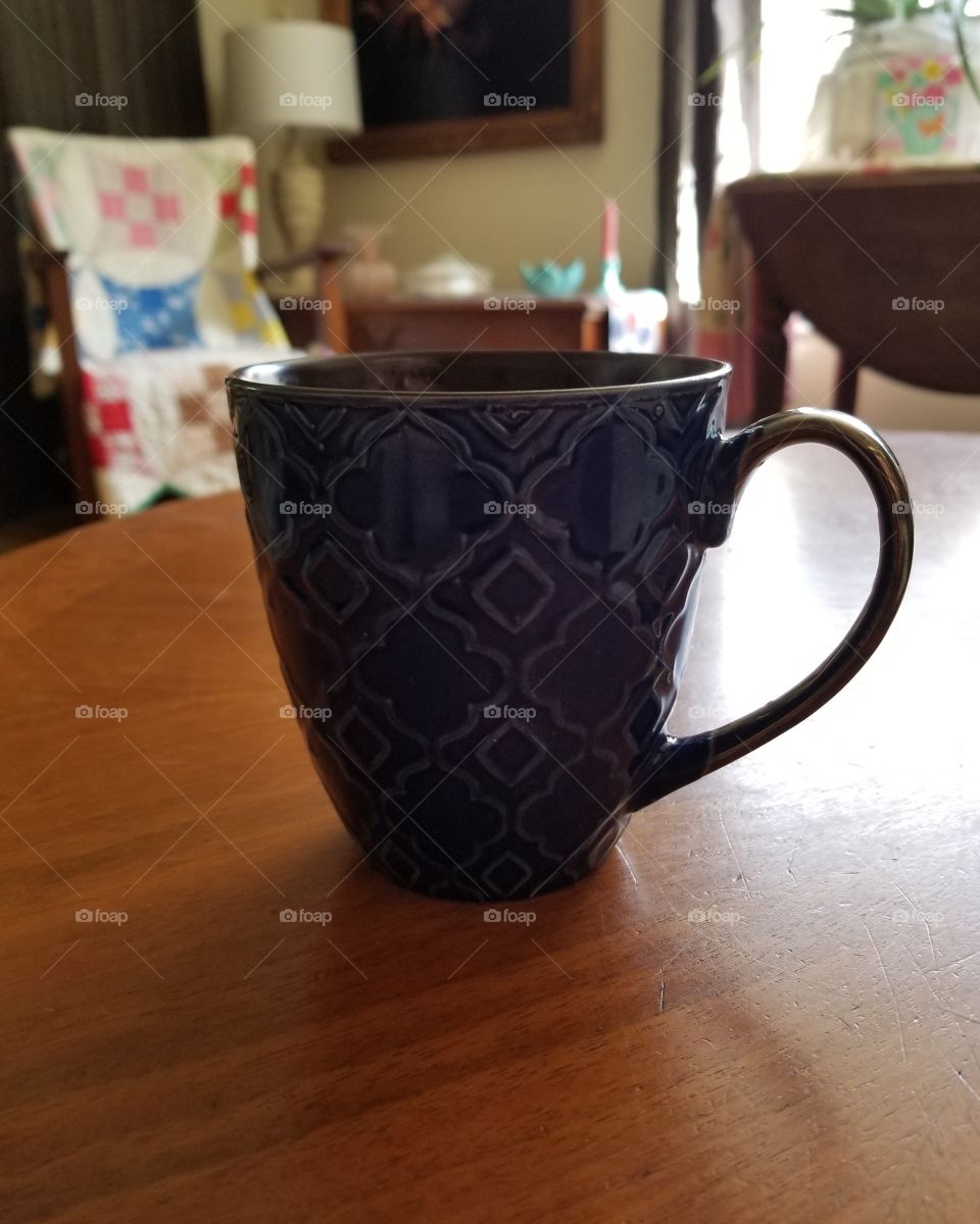 Coffee Mug on a Coffee Table