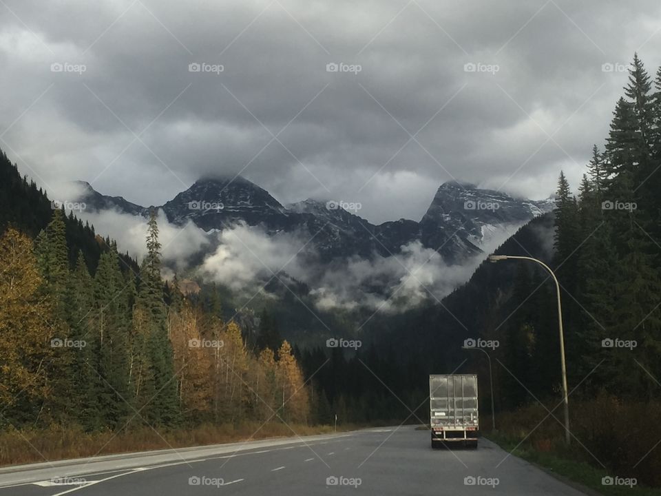 No Person, Road, Snow, Mountain, Travel