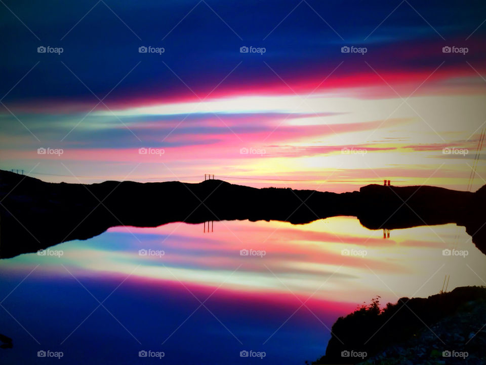 norway sky sunset water by mbakker