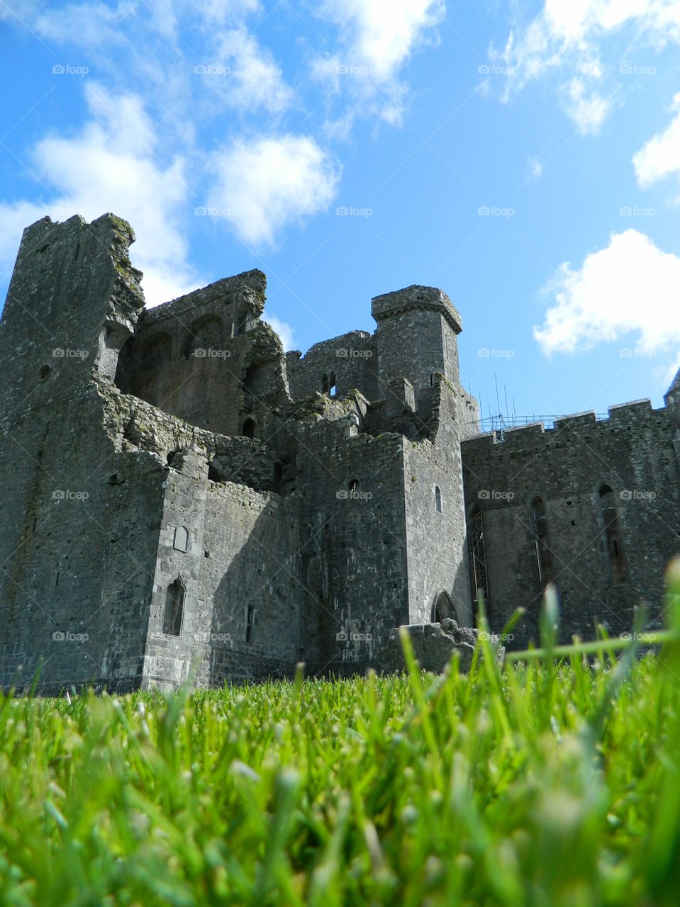 Rock of Cashel, from the grass. 