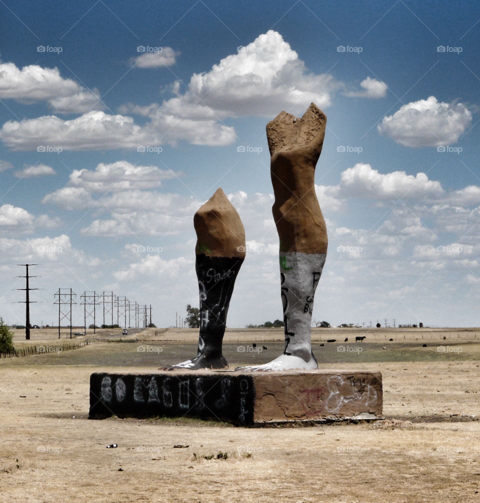 Huge pair of legs in Amarillo, Texas. 