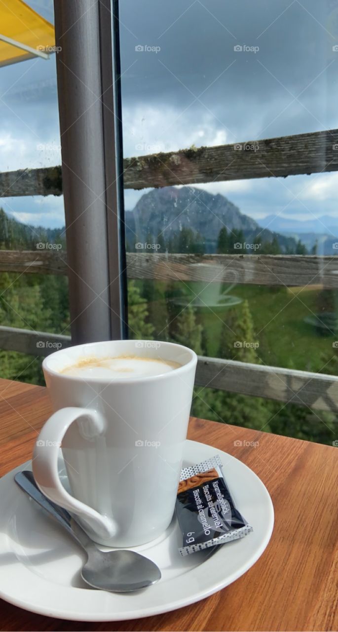 kaffeepause in den Bergen