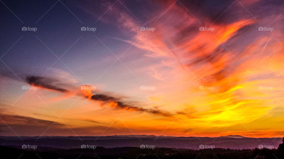 Dramatic sky at dusk
