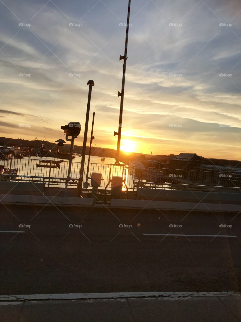 A photo taken from a bridge in Gothenburg Sweden.