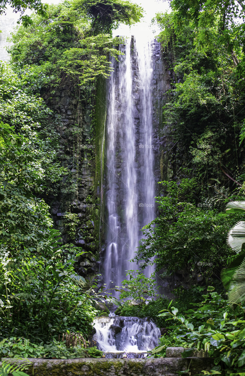 Beautiful waterfall in the park