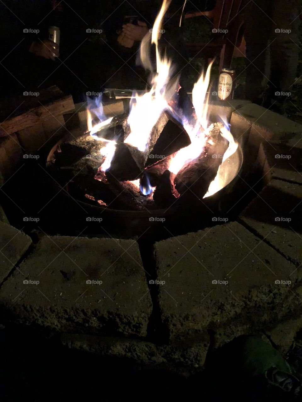 Summer night bonfires