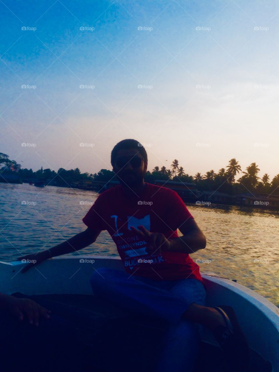 Very nice natural view in India boat Soo 