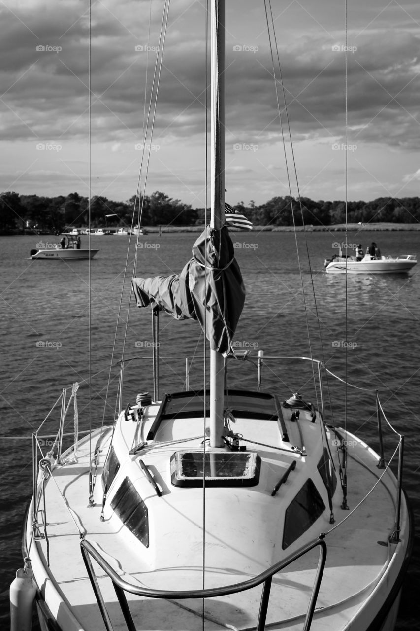 Docked Sailboat