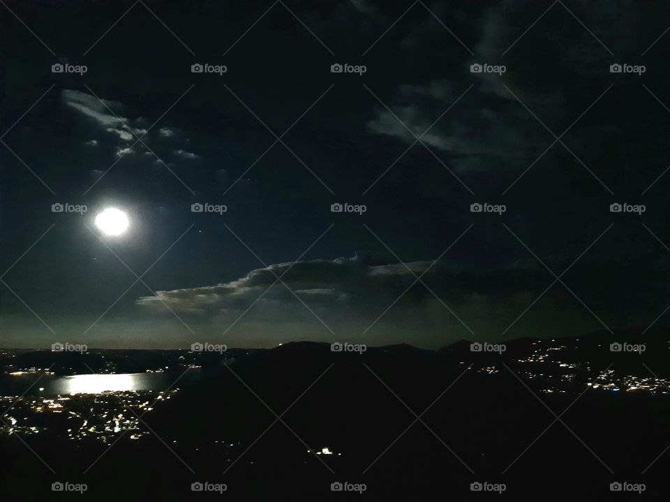 Moonlight on Lago Maggiore