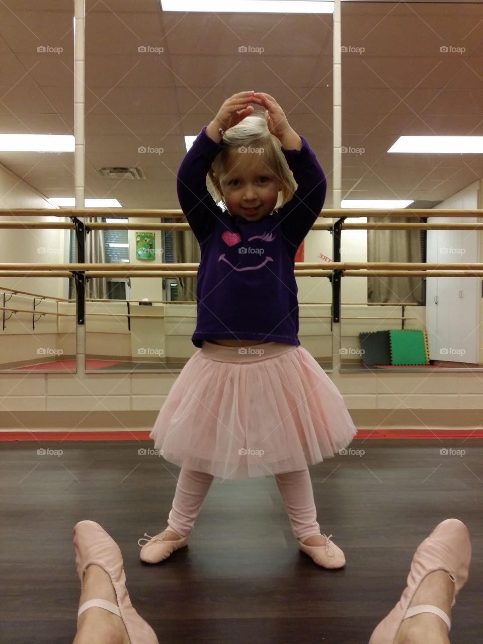 Little ballerina with mommy