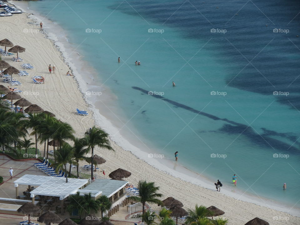 Ocean and beach background.