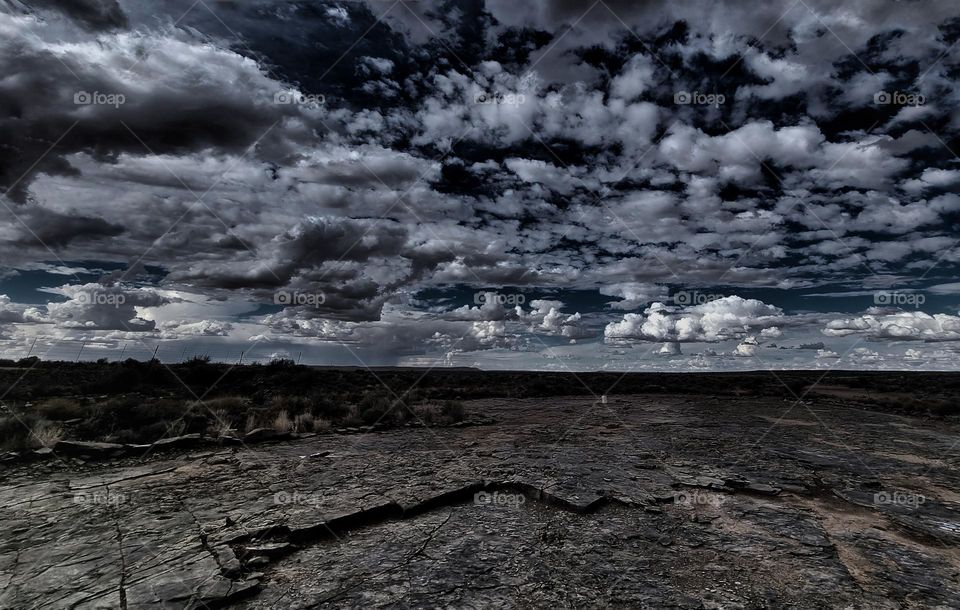 Low lying clouds in the karoo. South Africa.