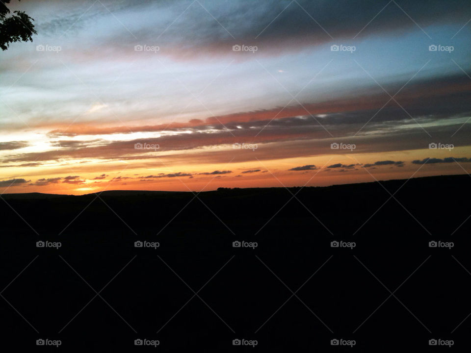 sunset clouds sun contrast by tobias_burkill