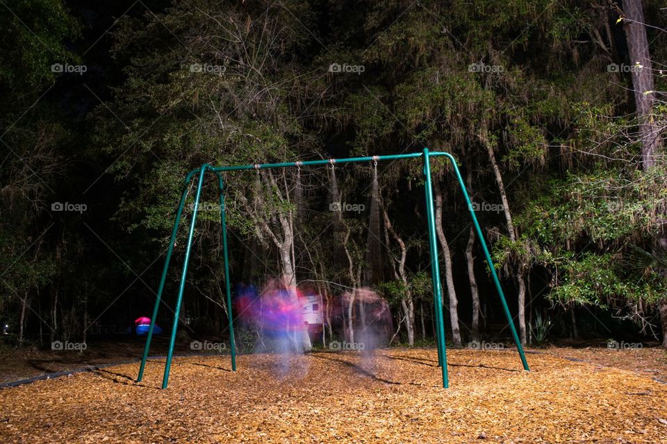 Swinging at night