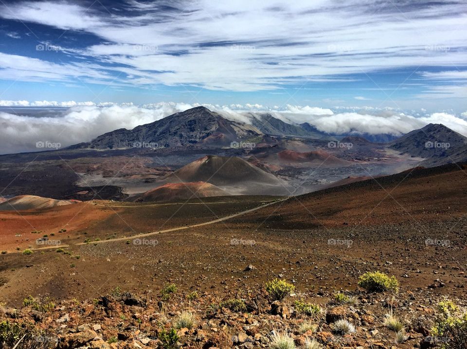 Hike into the Haleakala crater